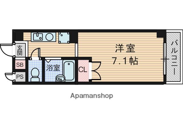 レコルテ千里中央(1K/2階)の間取り写真