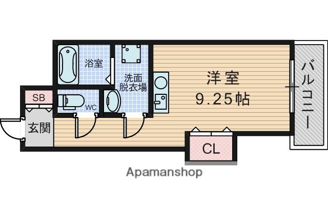 ソフィア服部(ワンルーム/4階)の間取り写真