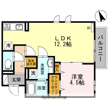クレールコート(1LDK/3階)の間取り写真