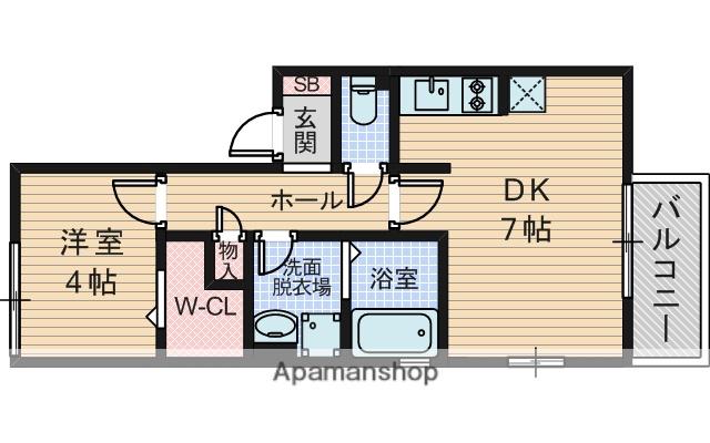 長興寺コーポ(1DK/2階)の間取り写真