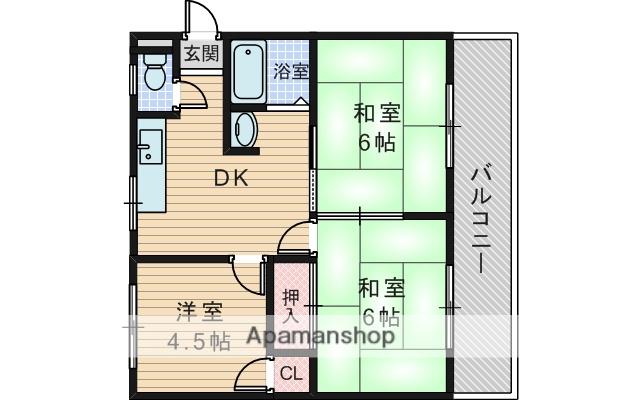 リバーサイドマンション・レオ(3DK/3階)の間取り写真