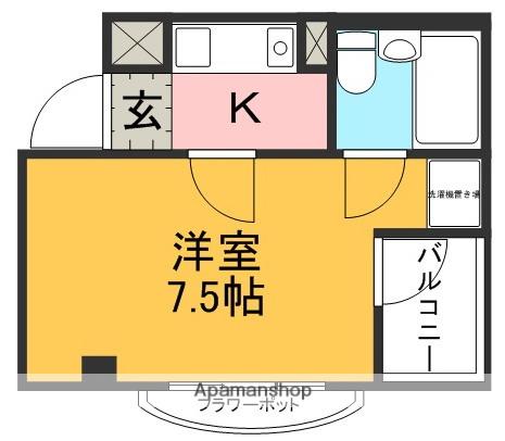 アンシャンテ豊中(1K/1階)の間取り写真