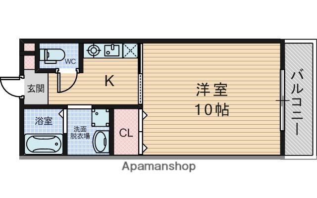 グレースホタル(1K/1階)の間取り写真