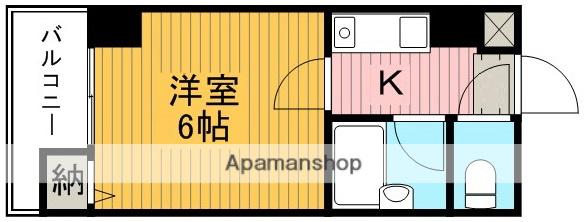 リアライズ服部(1K/4階)の間取り写真