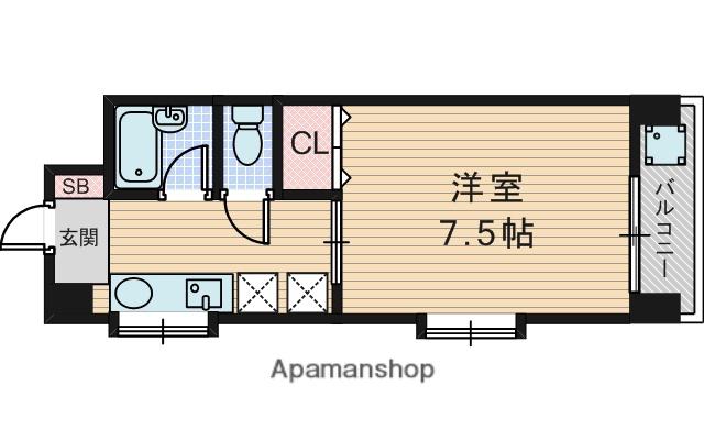 若葉ハイツ(1DK/2階)の間取り写真