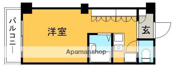 フェアエスト岡町(ワンルーム/1階)の間取り写真