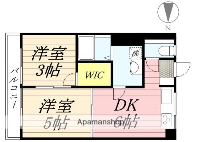 ハイツイレブン1号館(2DK/3階)の間取り写真