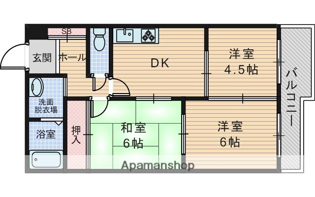 キルシュハイム88(3DK/3階)の間取り写真