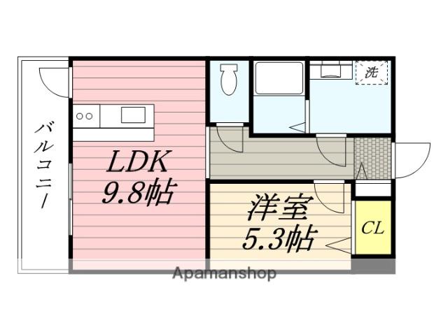 レジデンス稲津(1LDK/1階)の間取り写真