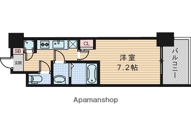 スペーシア江坂広芝町(1K/10階)の間取り写真