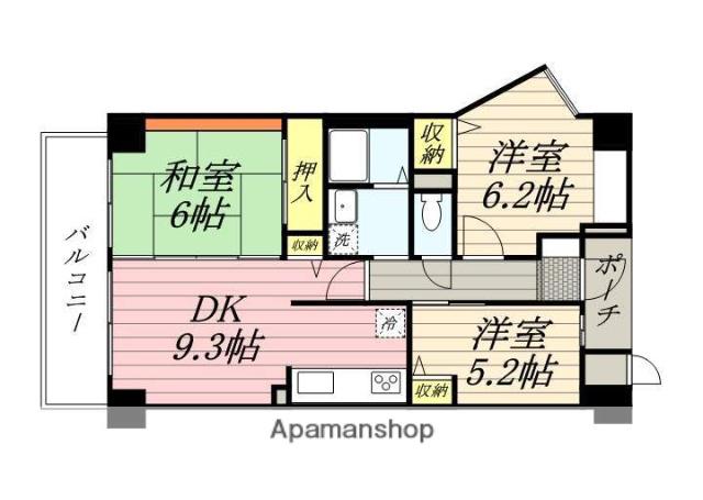 アリビオ南桜塚(3LDK/2階)の間取り写真