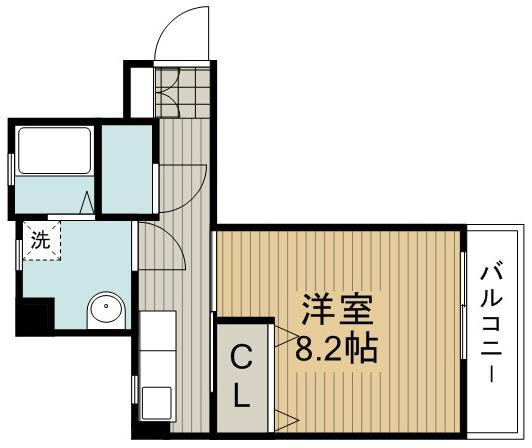 フッセチドリ(1K/2階)の間取り写真