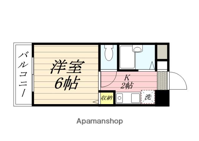 ヴァローレ庄本(1K/2階)の間取り写真