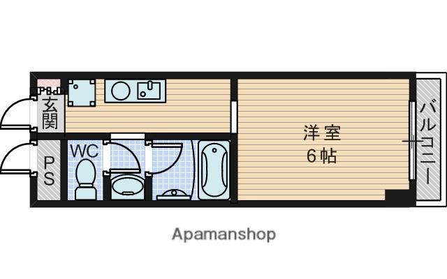 ラピスマンション(1K/6階)の間取り写真