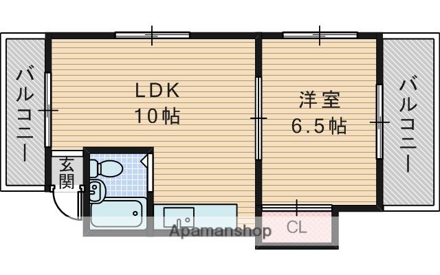 プレアール中桜塚(1LDK/4階)の間取り写真