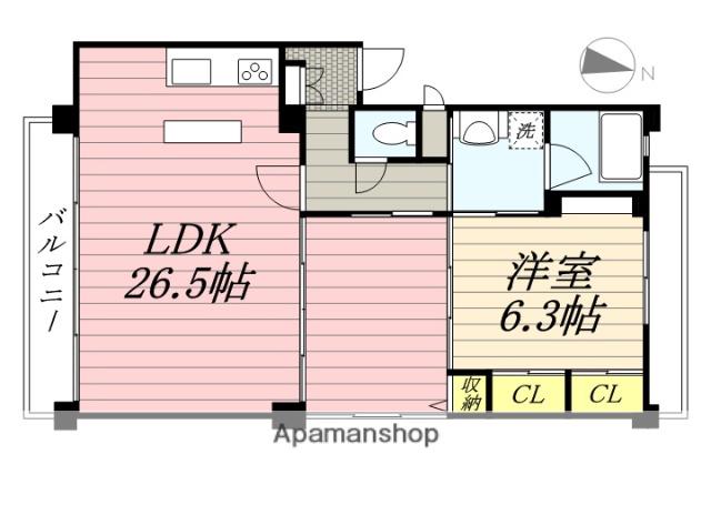 メゾンヴェール北桜塚東棟(2LDK/1階)の間取り写真