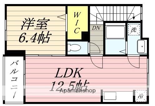 コンフォルタ幸町3(1LDK/2階)の間取り写真