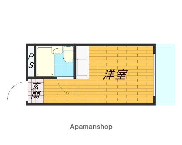 フロントリバー豊中(ワンルーム/4階)の間取り写真