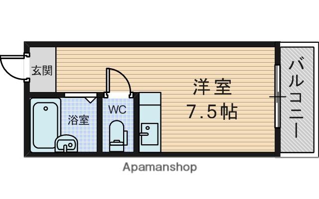 コンフォート豊中リバーサイドⅡ(ワンルーム/2階)の間取り写真