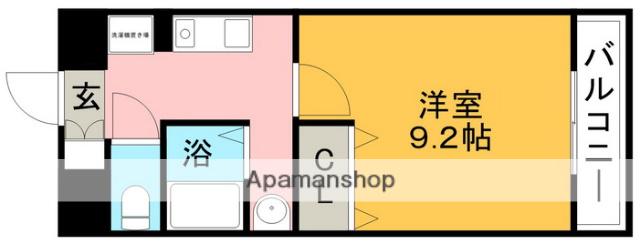 フロンツォーネ(1K/3階)の間取り写真