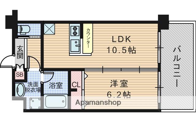 プレジオ豊中(1LDK/9階)の間取り写真