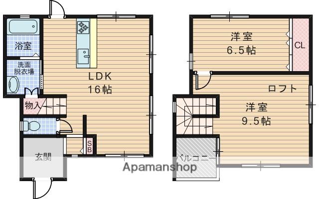 阪急電鉄宝塚線 豊中駅 徒歩18分 2階建 築15年(2LDK)の間取り写真