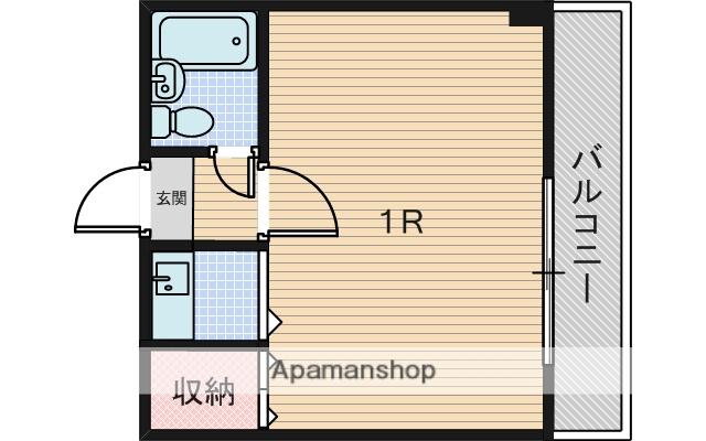 ロイヤルキューブ(ワンルーム/2階)の間取り写真