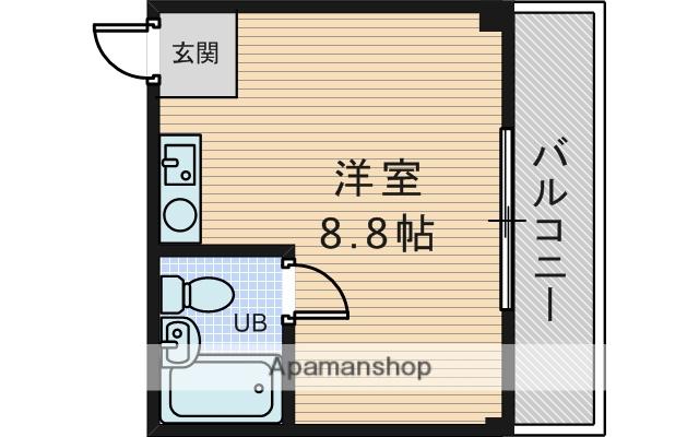 エフエフビル(ワンルーム/3階)の間取り写真