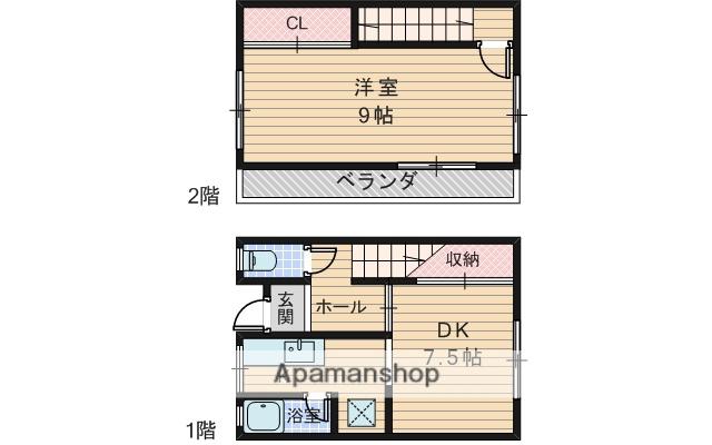 ＪＳ豊中Ｅ(1DK)の間取り写真