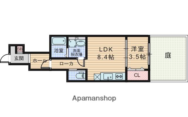 M&H ALEGRIA豊中曽根(1LDK/1階)の間取り写真