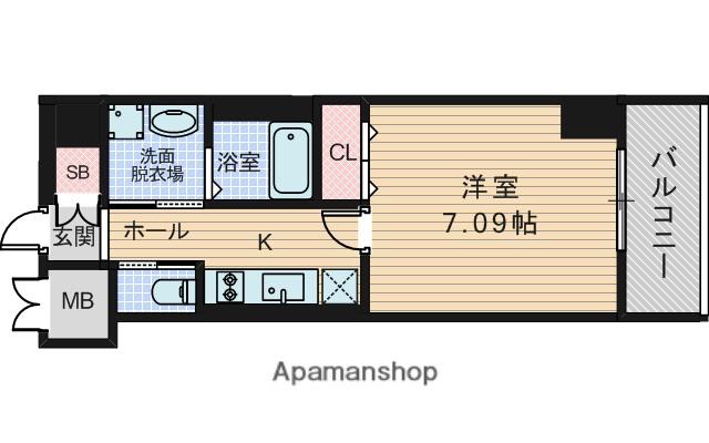 エメルミナ豊中岡町(1K/5階)の間取り写真