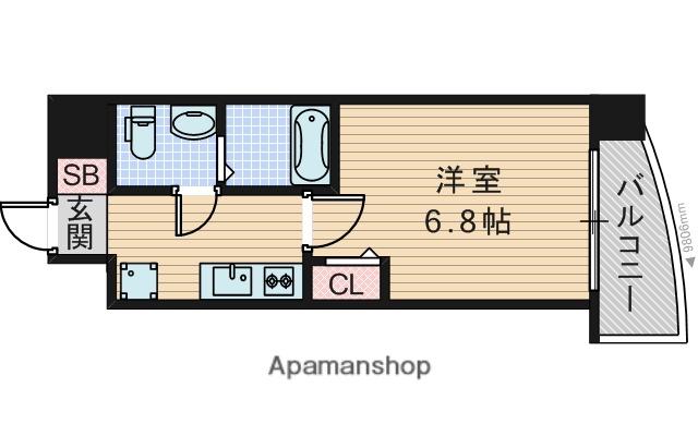 セレニテ江坂グランデ(1K/7階)の間取り写真