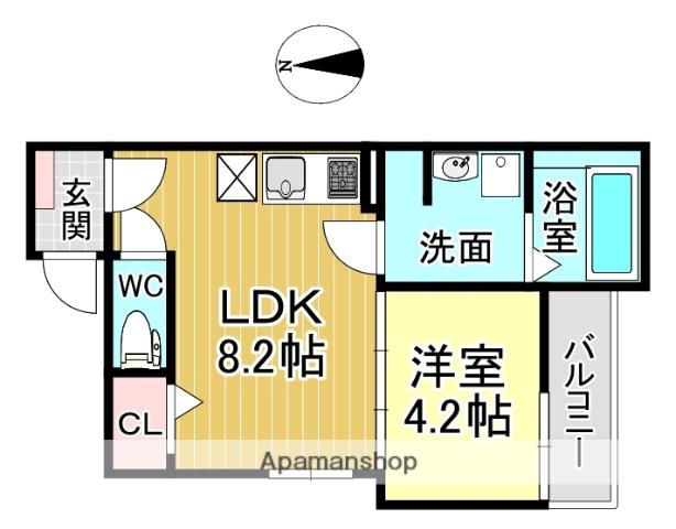 FDS吹田Ⅱ番館(1LDK/2階)の間取り写真