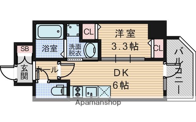エステムコート大阪グラビティ(1DK/3階)の間取り写真