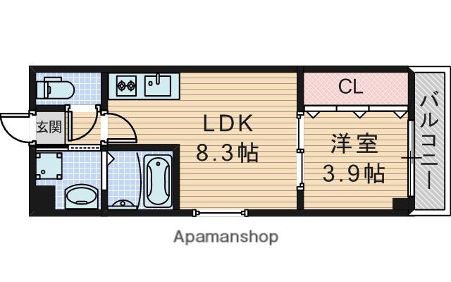 ARCA豊中曽根(1LDK/2階)の間取り写真