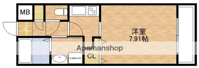 グランシス江坂(1K/10階)の間取り写真