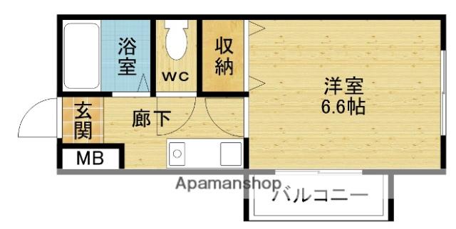 メイユール東三国(1K/2階)の間取り写真