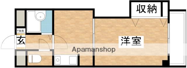 ノルデンハイム新北野(1DK/2階)の間取り写真