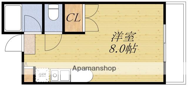 プランツ緑地(1K/5階)の間取り写真