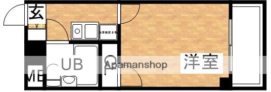 トーカン東淀川キャステール(1K/3階)の間取り写真