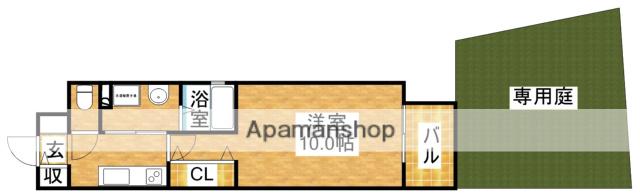 ALIVIO(ワンルーム/1階)の間取り写真