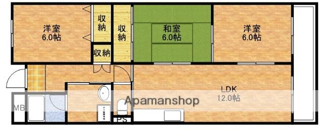 シュワーブ裏垣(3LDK/7階)の間取り写真