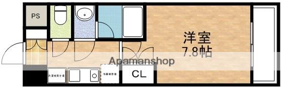 パークフラッツ江坂(1K/13階)の間取り写真