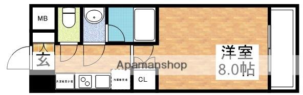 パークフラッツ江坂(1K/8階)の間取り写真