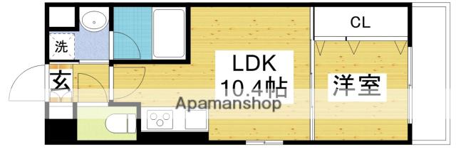 LA CASA江坂(1LDK/2階)の間取り写真