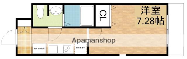 アリビオ千里豊津(1K/6階)の間取り写真