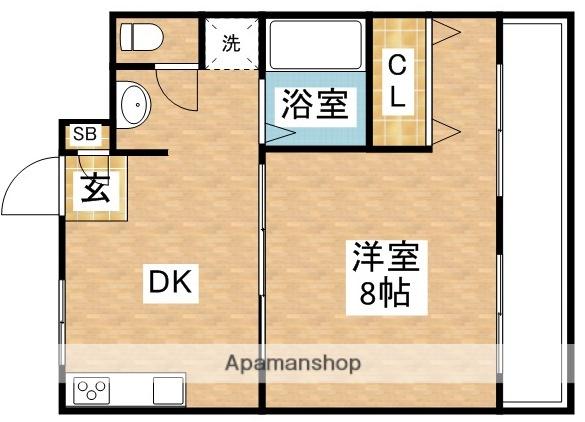 森本ハイツ(1DK/3階)の間取り写真