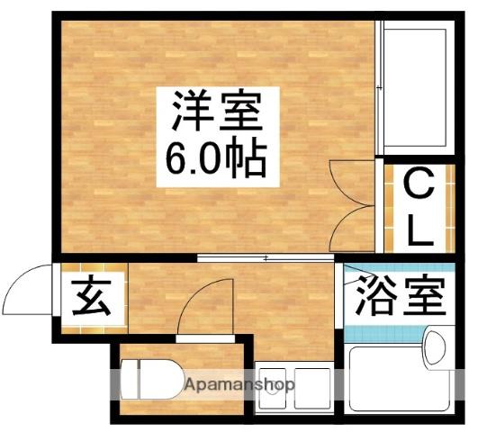 シティハイツ輝(1K/4階)の間取り写真