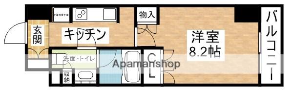 コンフォリア江坂(1K/12階)の間取り写真