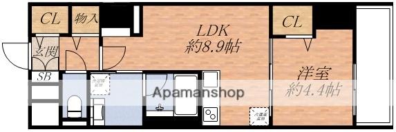 グランセジュール江坂(1LDK/5階)の間取り写真